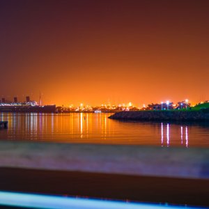 Port & Lighthouse at Night